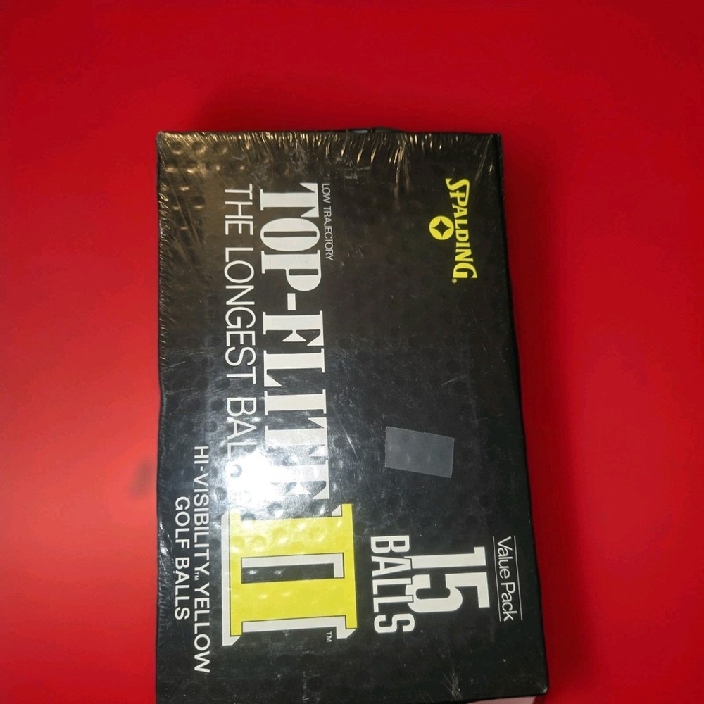 15 New 1991 Vtg. Spalding Top-Flite II Hi-Vis Yellow Golf Balls Low Trajectory